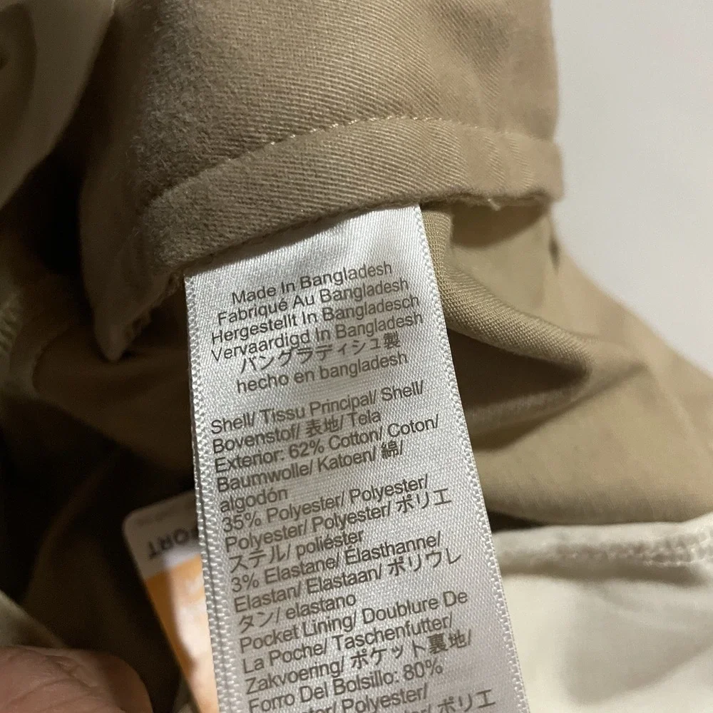 J.CREW Flex Slim Fit Stretch Chino Pants 38 X 32 Beige Cotton Twill BZ109 NEW